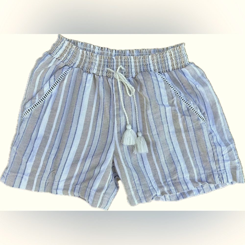 Elastic waist, light & super comfortable roomy linen/rayon short